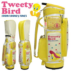 LOONEY TUNES トゥイーティー バード レディース キャディバッグ ルーニーテューンズ Tweety Bird CB LTCM005 8.5型 46インチ対応 ワーナーブラザーズ キャラクター ゴルフバッグ ゴルフ用品