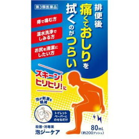 【お買得クーポン対象】【送料無料】【第3類医薬品】ムネ製薬　泡ジーケア　(80mL)　痔　キズ　殺菌・消毒に