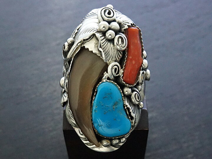 楽天市場】【インディアンジュエリー】 Silver925/熊爪/ターコイズ  