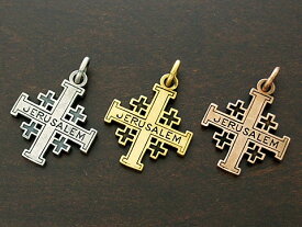 【INRI】【エルサレム十字】 Silver925 クロス ペンダントトップ(古美仕上)