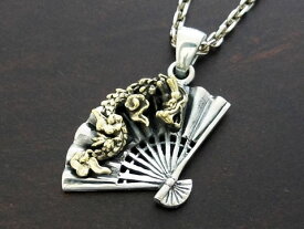 【oriental vibrations】【金龍扇子】 Silver925/Brass ペンダントトップ