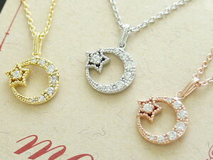 �ymon�z�y���A��/moon,star�z Silver925/CZ ���b�L�[�`���[�� �v�`�y���_���g