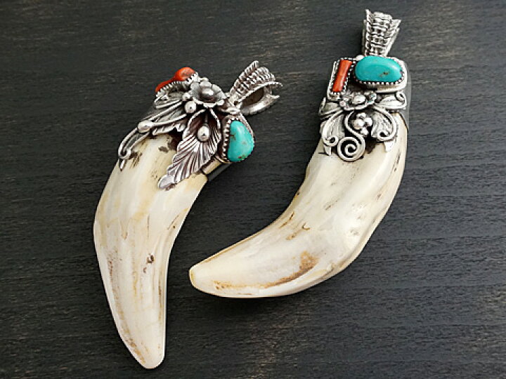 楽天市場】【インディアンジュエリー】 Silver925/猪の牙/ターコイズ  