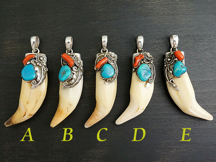 楽天市場】【インディアンジュエリー】 Silver925/動物の牙/ターコイズ  
