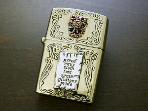ygood vibrationszy̑/Seven deadly sinsz Brass/Silver925 ZIPPO ICC^[