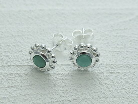 【CHOKAS】【Native American Style】 Silver925/ターコイズ(3.8mm) ピアス