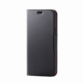 エレコム elecom iPhone12 iPhone12 Pro ケース カバー 手帳 フラップ レザー 薄型 スリム カード マグネット スタンド 軽い シンプル ビジネス ブラック