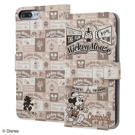 ディズニー iPhone 8 Plus/7 Plus 手帳型 ケース カバー ミッキーマウス15 IJ-DP7PMLC/MK015