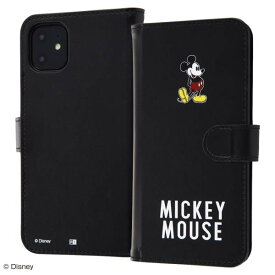 ディズニー iPhone 11 手帳型 ケース カバー マグネット式 ICカード収納 大きめ収納 ミッキーマウス_025 IN-DP21MLC2/MK025
