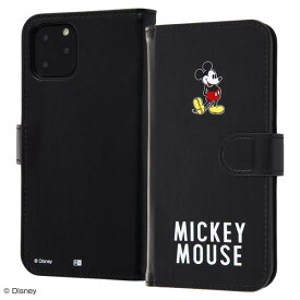 ディズニー iPhone 11 Pro 手帳型 ケース カバー マグネット式 ICカード収納 大きめ収納 ミッキーマウス_025 IN-DP23MLC2/MK025