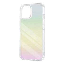 iPhone 15 ハイブリッドガラスケース/オーロラ/マット/オーロラ