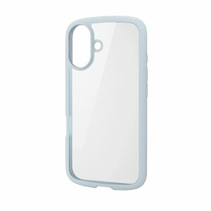 �G���R�� elecom ELECOM PM-A24ATSLFCBU ���C�g�u���[ [iPhone 16 �P�[�X �n�C�u���b�h �Ռ��z�� �y�� ���^ �J��������ی� �X�g���b�v�z�[���t TOUGH SLIM LITE ���C�g�u���[ ]