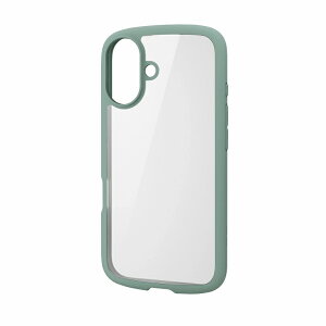 �G���R�� elecom ELECOM PM-A24ATSLFCGN �O���[�� [iPhone 16 �P�[�X �n�C�u���b�h �Ռ��z�� �y�� ���^ �J��������ی� �X�g���b�v�z�[���t TOUGH SLIM LITE �O���[�� ]