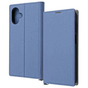 Galaxy A25 5G Durable 耐衝撃 マグネット不使用 シンプル スクエア 手帳型レザーケース / ブルー_ライトグレー