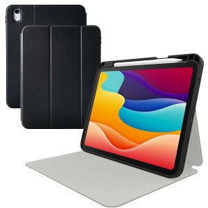 �G���R�� elecom iPad11�C���`(A16)/10.9�C���`(��10����)/�t���b�v�P�[�X/�Ռ��z��/ApplePencil���[/�X���[�v�Ή�/�u���b�N