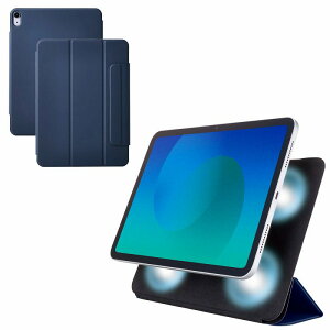 �G���R�� elecom iPadAir 11�C���`(M3/M2)/�t���b�v�P�[�X/�����^/�\�t�g���U�[/�}�O�l�b�g����/�X���[�v�Ή�/�l�C�r�[