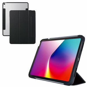 GR elecom 13C`iPad Air(M2)/tbvP[X/^y/wʃNA/t[J[/ubN