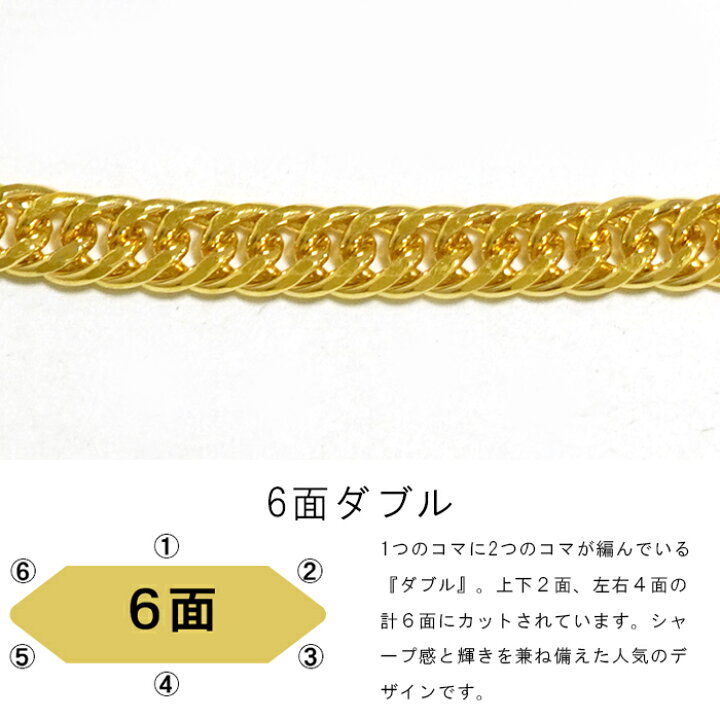 楽天市場】喜平 ネックレス 24金 純金 ダブル 6面 50cm 20g 造幣局検定 