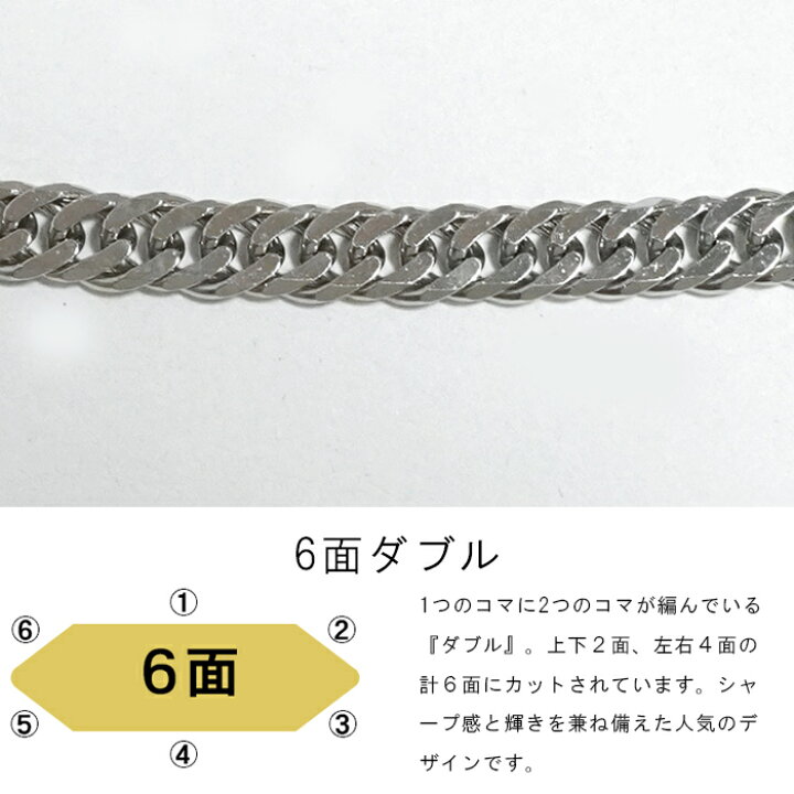 楽天市場】喜平 ネックレス プラチナ Pt1000 ダブル 6面 50cm 20g 
