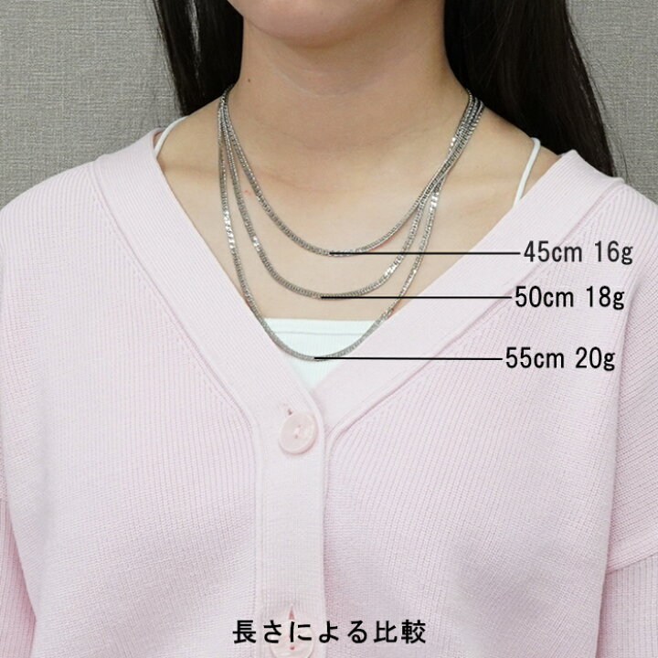 楽天市場】喜平 ネックレス プラチナ Pt1000 ダブル 6面 55cm 20g 