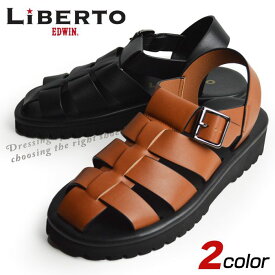 【送料無料】LiBERTO EDWIN リベルト エドウィン サンダル メンズ スポーツサンダル アウトドア グラディエーターサンダル コンフォートサンダル グルカサンダル 軽量 キッズ ジュニア 靴 メンズシューズ/2026新作 秋冬レンド