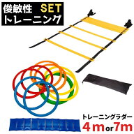ラダー トレーニング 4m 7m ケンケンパリング 27cm サッカー バスケ 収納袋 練習道具 大人 子供 セット …