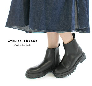 y30%OFF&2_w1,000~OFFN[|&10{|Cg 11/20 20:00-11/27 1:59܂ŁzyXg1_zATELIER BRUGGE AgGu[W Tank ankle boots 23ISM-80