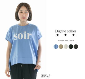 【40%OFF】【在庫限り】Dignite collier ディニテコリエ ビッグロゴワイドT 80255049
