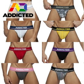 ADDICTED(アディクティッド)ジョックストラップ ジョック ケツ割れ ケツワレ メンズ下着 男性下着 メンズ 紳士 インナー アンダーウェア ローライズ ロゴ セクシー ジム スポーツ AD904