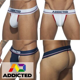 ADDICTED(アディクティッド) Tバック プッシュアップ メンズ下着 男性下着 下着 アンダーウェア インナー パンツ メンズ 紳士 ロゴ ジム スポーツ セクシー かっこいい 快適 AD711