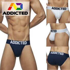 ADDICTED(アディクティッド) ブリーフ ビキニブリーフ ローライズ コットン 綿 無地 メンズ下着 男性下着 メンズ 紳士 ロゴ セクシー ジム スポーツ 快適 おしゃれ かっこいい AD466