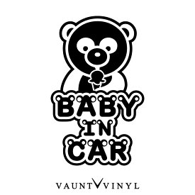 パンダ Baby in car カッティングステッカー 1 ベビー ベイビー イン カー / かわいいお子さんや娘さんのいる方に♪ 熊猫 アニマル 動物 キッズ チャイルド / 車 ステッカー シール 出産祝い お名前 デカール バイナル / 10P05Aug17