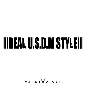 �I���W�i�� �f�U�C�� REAL USDM STYLE �J�b�e�B���O �X�e�b�J�[ / USDM �A���� �s�b�N�A�b�v �A�����J�� �� �X�e�b�J�[ �V�[�� �f�J�[�� �o�C�i�� �]�� �w���t�� / �n�C���b�N�X �A�R�[�h �����N�� 