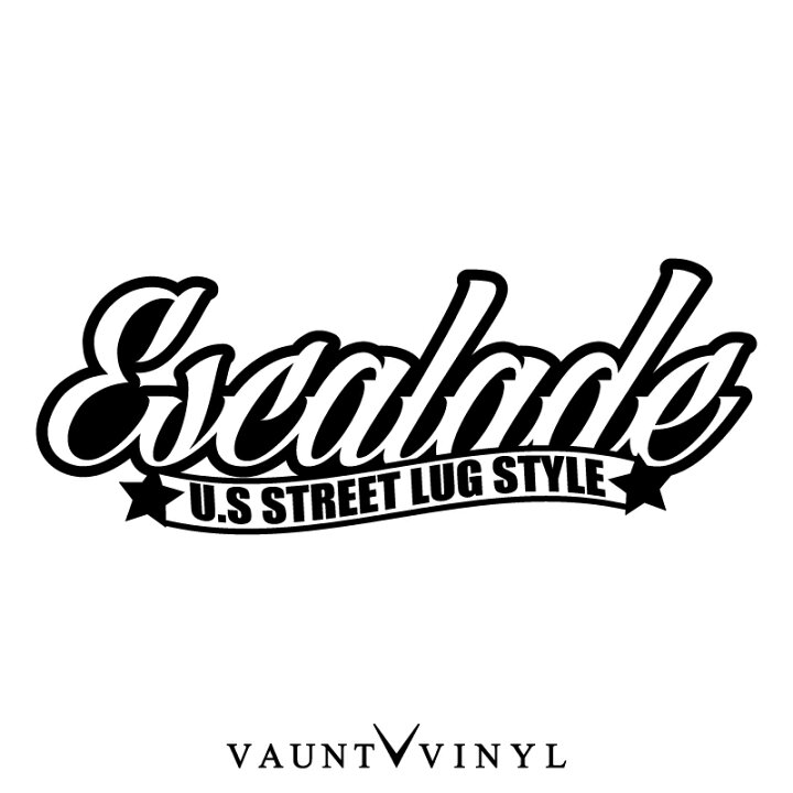 楽天市場 Escalade U S Street Lug Style カッティングステッカー 車 ステッカー シール フィルム 転写 オリジナル カリフォルニア Cal アメリカン アメ車 Usdm エスカレード キャデラック ナビゲーター フォードも Vip カスタム 10p05aug17 Vaunt Vinyl Sticker
