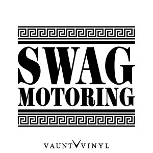 SWAG モータリング ステッカー カッティング 車 ステッカー シール フィルム スーツケース サーフィン スノーボード デカール / カスタム ゴールド USDM ラグ ホイール パーツ led VIP lug donk JDM ス