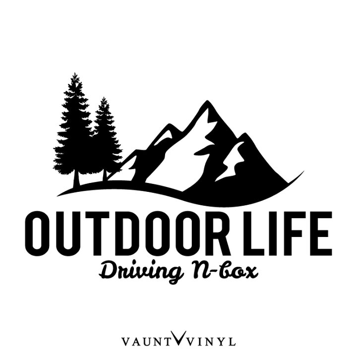 楽天市場 Outdoor Life N Box カッティング ステッカー Nbox Nボックス スラッシュ Slash カスタム Custom N Wgn Nワゴン 車 シール デカール ミリタリー アウトドア キャンプ オフロード 四駆 防水 4wd Suv Vaunt Vinyl Sticker Store