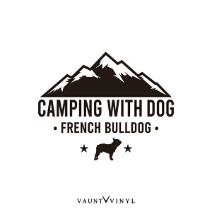 CAMPING WITH DOG �t�����`�u���h�b�O �J�b�e�B���O �X�e�b�J�[�L�����v �\���L�����v CAMP �� �o�C�N �V�[�� �A�E�g�h�A �u���h�b�O �� �y�b�g �o���p�[ �؂蕶�� ���Ɨp ��p�� �������� �]�� �n