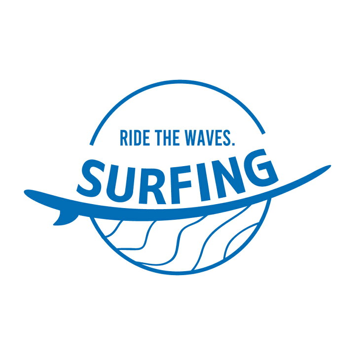 楽天市場】Ride the Waves Surfing カッティング ステッカー 選べる3 