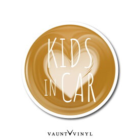 キッズインカー マグネット ラテアート 車 KIDS IN CAR 磁石 マグネットステッカー カフェ カプチーノ 子供が乗っています ベイビー ベビー キッズ baby チャイルド インカー on board オンボード 赤ちゃん 煽り 煽り運転対策 かわいい