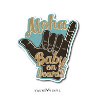 Aloha! BABY ON BOARD マグネット 車 磁石 アメリカン 西海岸 ハワイアン サーフィン サーフ KIDS こども…