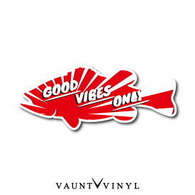 GOOD VIBES ONLY 日章 シール 釣り バス ブラックバス ルアー 竿 ロッド リール 釣り具 釣竿 釣り竿 バッグ カスタム カスタマイズ オリジナル デザイン 日章 日章旗 日本 旭日旗