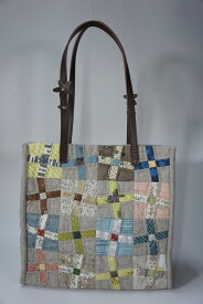 柴田明美のパッチワークキット】ジグザグバッグ　box　（持ち手付き）