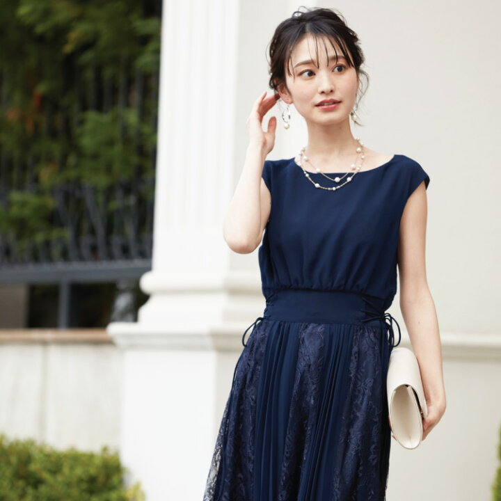 楽天市場 割引クーポン配布中 レース プリーツスカート 結婚式 ワンピース パーティードレス ワンピースドレス パーティードレス フォーマル プリーツ お呼ばれ パーティー レディース レース 黒 ロングドレス ロング ママ 母親 ドレス 大きいサイズ Dorry Doll Kana