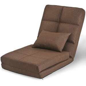 【LINEお友だち追加で300円OFFクーポン】座椅子 リクライニング座椅 マットレス兼用 フロアソファ 麻布素材 折り畳み式 腰当ては枕・抱き枕にもOK 座っても寝転んでも快適な2WAY仕様 昼寝・読