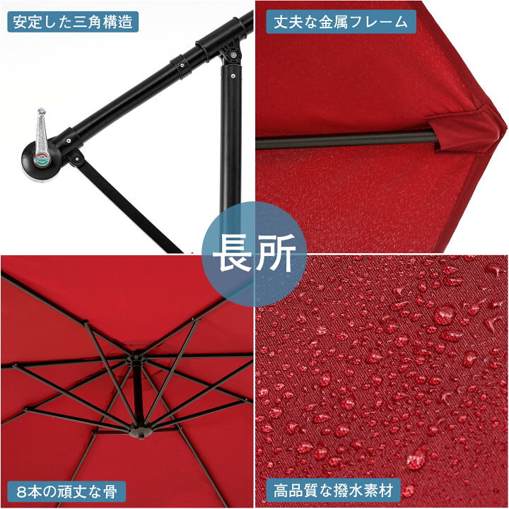 楽天市場】【全品8％オフクーポン】パラソル ガーデンパラソル 大型 