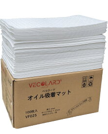 VECOLARD VF025 油専用シート オイル吸着マット オイルマット 油拭きマット オイル吸着シート 400 x 250mm 2mm