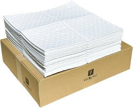 VECOLARD オイル吸着マット オイル吸収シート 油専用 吸収パッド 水弾く オイルシート 400x400x5mm 10枚入り　20枚入り　30枚入り