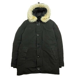 【中古】カナダグース CANADA GOOSE Jasper Parka Heritage ジャスパー パーカー ヘリテージ ダウン ジャケット コヨーテファー フーディー フーデッド ロゴ ワッペン パッチ ジャンパー ブルゾン 上着 アウター XL 黒 ブラック 3438JM/▲I70【ベクトル 古着】 240104