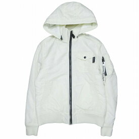 【中古】クレバー ガーメンツ CREBAR GARMENTS 中綿 ナイロン ジャケット ブルゾン ジップアップ リブ アウター 上着 M オフホワイト/1 メンズ 【ベクトル 古着】 240112