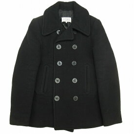 【中古】17AW マルタンマルジェラ 14 レプリカ Martin Margiela 14 REPLICA original US navy pea coat メルトン Pコート ピーコート ショート丈 アメリカ海軍 ミリタリー ウール ナイロン ダブルブレスト ジャケット イタリア製 S50AM0305 【ベクトル 古着】 240229